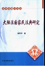 大陆法国家民法典研究