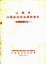 云南省白族社会调查报告