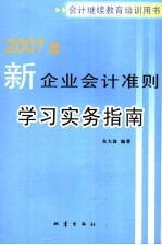 2007年新企业会计准则学习实务指南