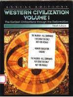 WESTERN CIVILIZATION VOLUME 1 THE EARLIEST CIVILIZATIONS THROUGH THE PEFORMATION MINTH EDITION