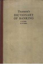 THOMSON'S DICTIONARY OF BANKING TWELFTH EDITION