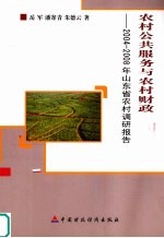 农村公共服务与农村财政 2004-2008年山东省农村调研报告