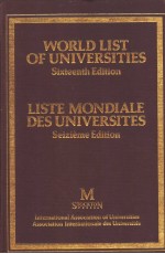 WORLD LIST OF UNIVERSITIES SIXTEENTH EDITION