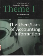 CORE CONCEPTS OF ACCOUNTING INFORMATION THEME 1 THE USERS/USES OF ACCOUNITNG INFORMATION 1998/199