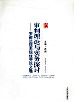 审判理论与实务探讨 安徽法院系统优秀论文选