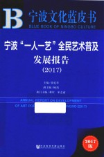 皮书系列 宁波文化蓝皮书 宁波“一人一艺”全民艺术普及发展报告 2017版