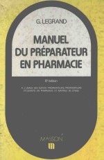 MANUEL DU PREPARATEUR EN PHARMACIE HUITIEME EDITION