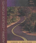 ALGEBRA FOR COLLEGE STUDENTS FIFTH EDITION