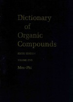 Dictionary of organic compounds volume five mes—phi M—0-00455—p-0-02796