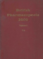 BRITISH PHARMACOPOEIA 2000 VOLUME 2 下册