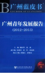 广州青年发展报告 2012-2013 2013版