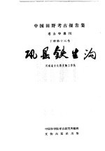 中国田野考古报告集考古学专刊 丁种第十三号 讯县铁生沟