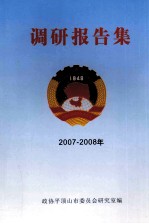 调研报告集 2007-2008年