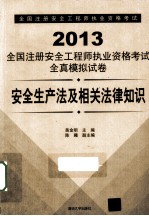 2013全国注册安全工程师执业资格考试全真模拟试卷 安全生产法及相关法律知识