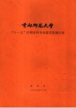 “十一五”时期本科专业建设实施计划