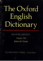 THE OXFORD ENGLISH DICTIONARY SECOND EDITION VOLUME 8