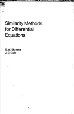 SIMILARITY METHODS FOR DIFFERENTIAL EQUATIONS