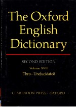 THE OXFORD ENGLISH DICTIONARY SECOND EDITION VOLUME 18