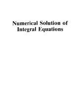 NUMERICAL SOLUTION OF INTEGRAL EQUATIONS