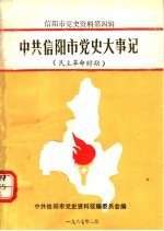 中共信阳市党史大事记 民主革命时期