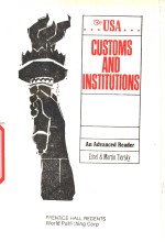 CUSTOMS AND INSTITUTIONS AN ADVANCED READER