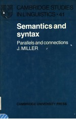 SEMANTICS AND SYNTAX PARALLELS AND CONNECTIONS