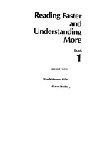 READING FASTER AND UNDERSTANDING MORE BOOK 1 SECOND EDITION