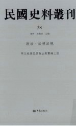 民国史料丛刊 38 政治·法律法规