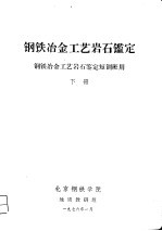 钢铁冶金工艺岩石定  钢铁冶金工艺岩石鉴定短训班用  下