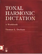 TONAL HARMONIC DICTATION A WORKBOOK