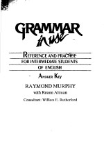 GRAMMAR IN USE  REFERENCE AND PRACTICE FOR INTERMEDIATE STUDENTS OF ENGLISH  ANSWER KEY  RAYMOND MUR