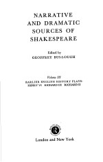 NARRATIVE AND DRAMATIC SOURCES OF SHAKESPEARE VOLUME 3