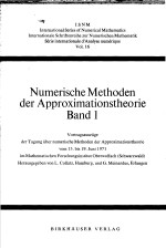 NUMERISCHE METHODEN DER APPROXIMATIONSTHEORIE BAND 1