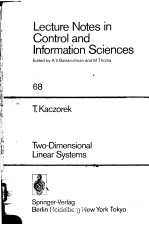 Lecture Notes in Control and lnformation Sciences