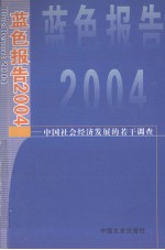 蓝色报告2004 中国社会经济发展的若干调查