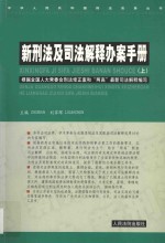 新刑法及司法解释办案手册 上