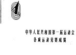 中华人民共和国第一届运动会各项运动竞赛成绩 记录表