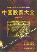 普通投资者的选股词典 中国股票大全 下·深股