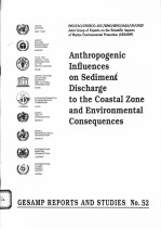 GESAMP REPORTS AND STUDIES NO.52 ANTHROPOGENIC INFLUENCES ON SEDIMENT DISCHARGE TO THE COASTAL ZONE