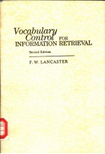 VOCABULARY CONTROL FOR INFORMATION RETRIEVAL SECOND EDITION