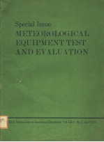 SPECIAL ISSUE METEOROLOGICAL EQUIPMENT TEST AND EVALUATION