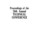 PROCEEDINGS OF THE 28TH ANNUAL TECHNICAL CONFERENCE