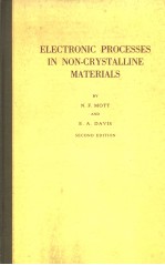 ELECTRONIC PROCESSES IN NON-CRYSTALLINE MATERIALS SECOND EDITION