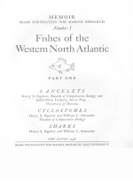 FISHES OF THE WESTERN NORTH ATLANTIC PART 1