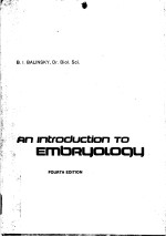 AN INTRODUCTION TO EMBRYOLOGY FOURTH EDITION