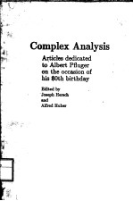 COMPLEX ANALYSIS