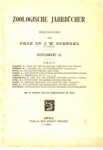 ZOOLOGISCHE JAHRBUCHER SUPPLEMENT 12