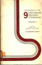 PROCEEDINGS OF THE 9TH INTERNATIONAL BIOMETRIC CONFERENCE VOLUME 2