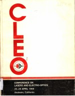 CONFERENCE ON LASERS AND ELECTRO-OPTICS 1988 TECHNICAL DIGEST SERIES VOLUME 7 CONFERENCE EDITION