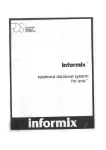 INFORMIX RELATIONAL DATABASE SYSTEM FOR UNIX